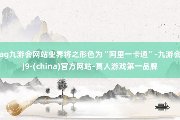 ag九游会网站业界将之形色为“阿里一卡通”-九游会J9·(china)官方网站-真人游戏第一品牌