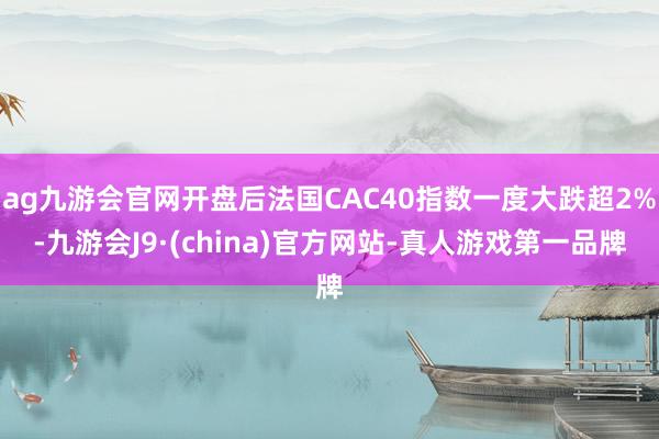 ag九游会官网开盘后法国CAC40指数一度大跌超2%-九游会J9·(china)官方网站-真人游戏第一品牌