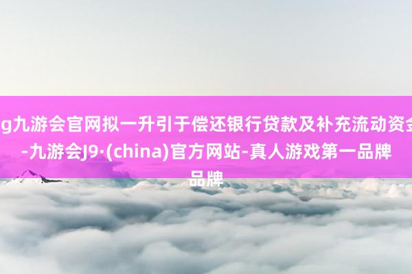 ag九游会官网拟一升引于偿还银行贷款及补充流动资金-九游会J9·(china)官方网站-真人游戏第一品牌